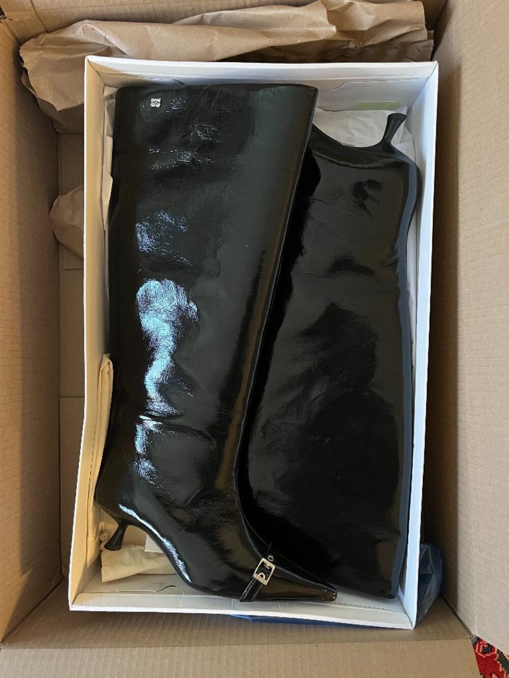Ganni Eyelets Slouchy High Shaft Boots